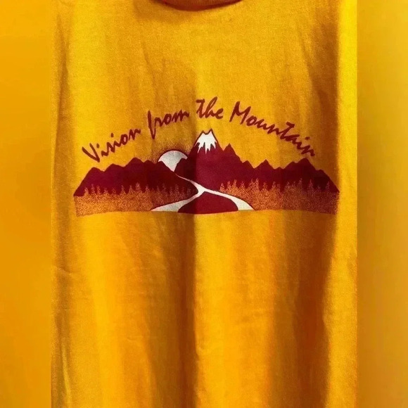 NEW | Vintage 80s Jerzee by Russell Single Stitch T-Shirt | Mustard | Size S - Picture 4 of 6